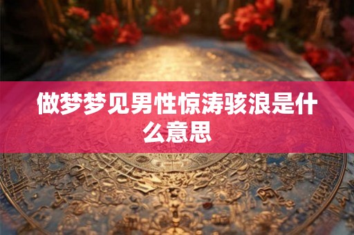 做梦梦见男性惊涛骇浪是什么意思