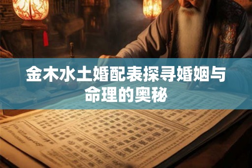 金木水土婚配表探寻婚姻与命理的奥秘