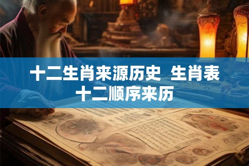 十二生肖来源历史  生肖表十二顺序来历