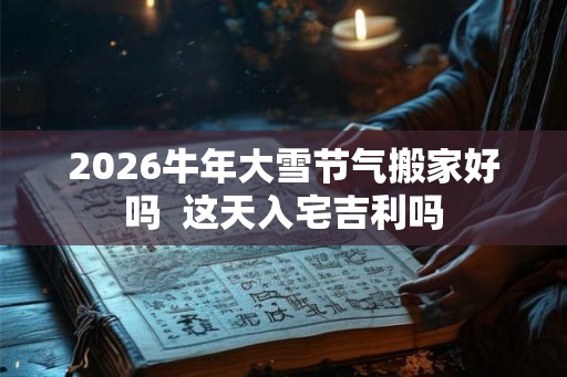 2026牛年大雪节气搬家好吗  这天入宅吉利吗