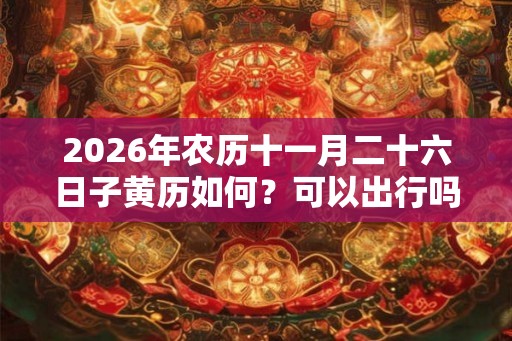 2026年农历十一月二十六日子黄历如何？可以出行吗？
