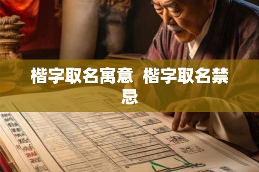 楷字取名寓意 楷字取名禁忌 楷字取名寓意 楷字取名禁忌