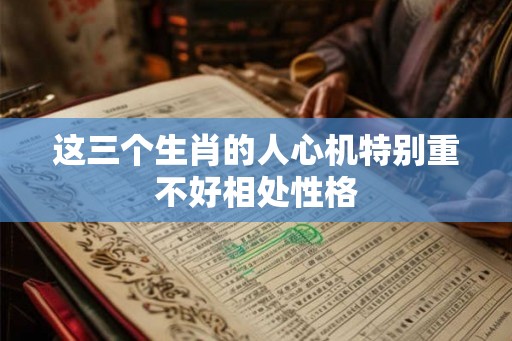 这三个生肖的人心机特别重不好相处性格