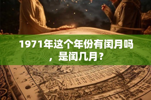 1971年这个年份有闰月吗,是闰几月? 1971年这个年份有闰月吗,是闰几月?