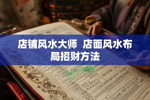 店铺风水大师  店面风水布局招财方法