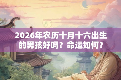 2026年农历十月十六出生的男孩好吗？命运如何？