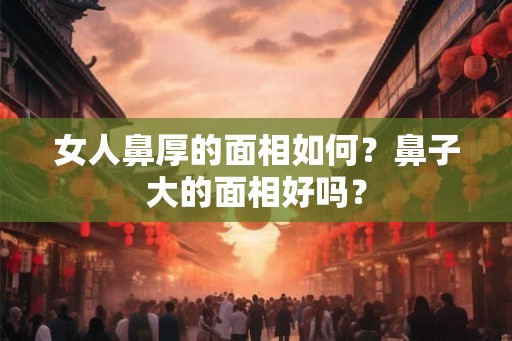 女人鼻厚的面相如何？鼻子大的面相好吗？