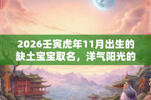 2026壬寅虎年11月出生的缺土宝宝取名,洋气阳光的名字 2026壬寅虎年11月出生的缺土宝宝取名,洋气阳光的名字