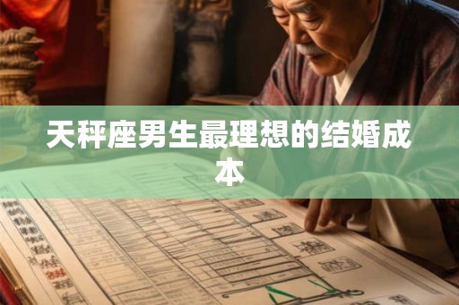 天秤座男生最理想的结婚成本