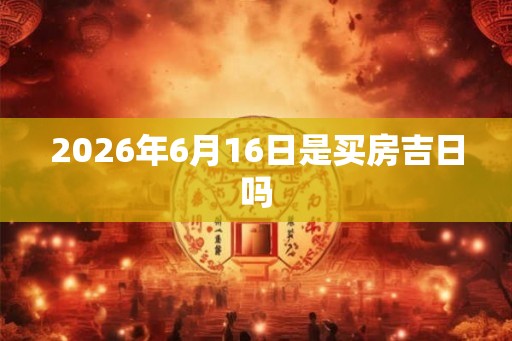 2026年6月16日是买房吉日吗