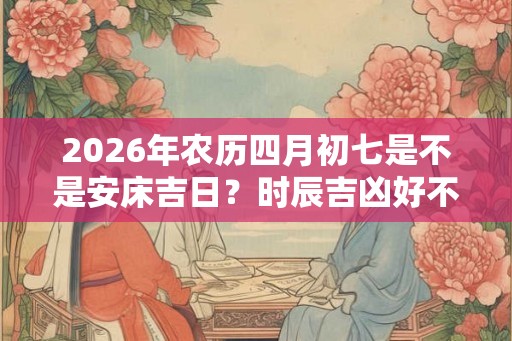 2026年农历四月初七是不是安床吉日？时辰吉凶好不好？