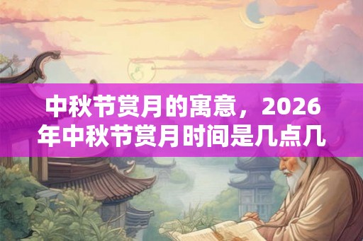 中秋节赏月的寓意，2026年中秋节赏月时间是几点几分几秒？