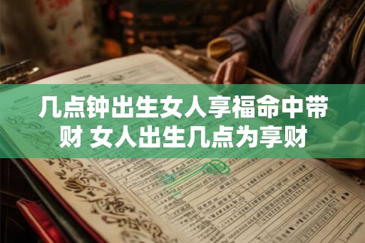 几点钟出生女人享福命中带财 女人出生几点为享财