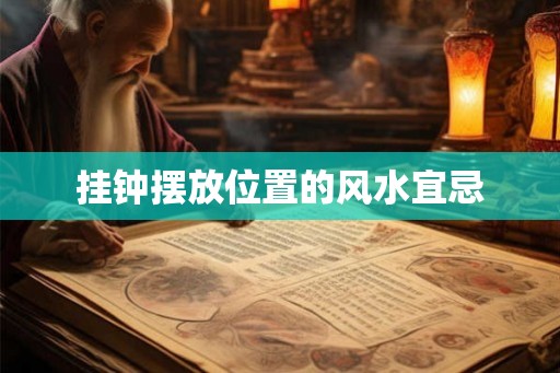 挂钟摆放位置的风水宜忌