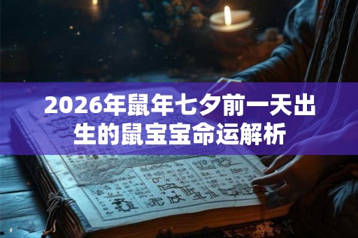 2026年鼠年七夕前一天出生的鼠宝宝命运解析