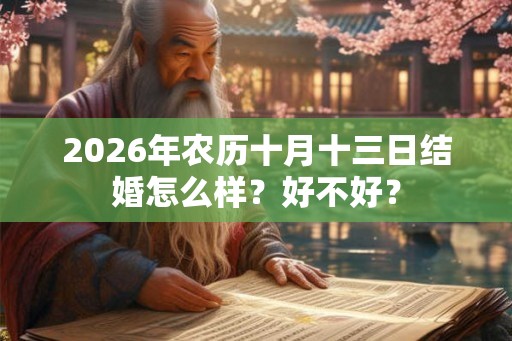 2026年农历十月十三日结婚怎么样？好不好？