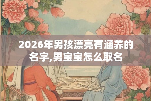 2026年男孩漂亮有涵养的名字,男宝宝怎么取名