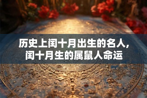 历史上闰十月出生的名人,闰十月生的属鼠人命运