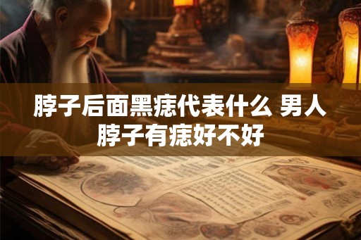脖子后面黑痣代表什么 男人脖子有痣好不好