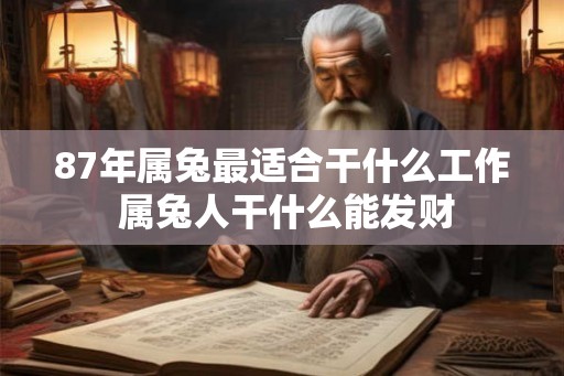 87年属兔最适合干什么工作 属兔人干什么能发财