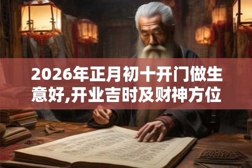 2026年正月初十开门做生意好,开业吉时及财神方位