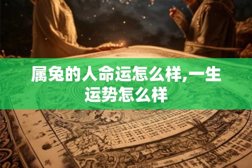 属兔的人命运怎么样,一生运势怎么样