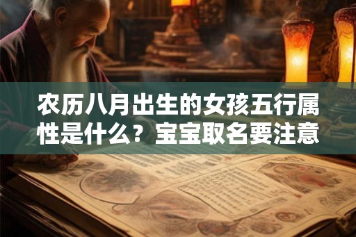 农历八月出生的女孩五行属性是什么？宝宝取名要注意些什么？