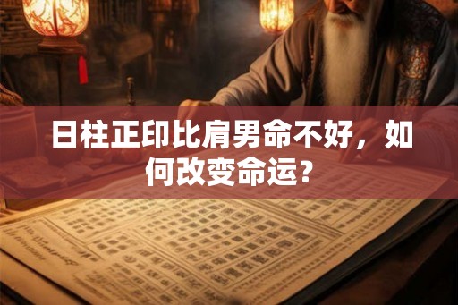 日柱正印比肩男命不好,如何改变命运? 日柱正印比肩男命不好,如何改变命运?