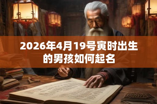 2026年4月19号寅时出生的男孩如何起名
