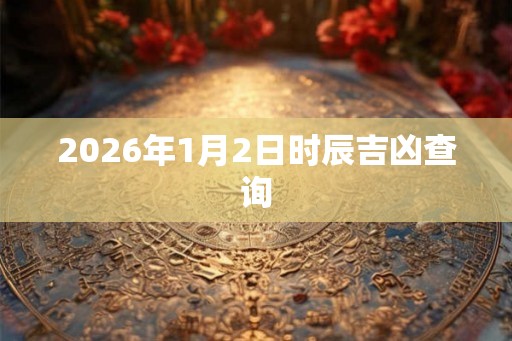 2026年1月2日时辰吉凶查询