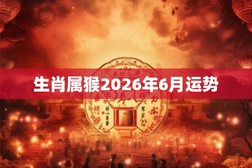 生肖属猴2026年6月运势 生肖属猴2026年6月运势