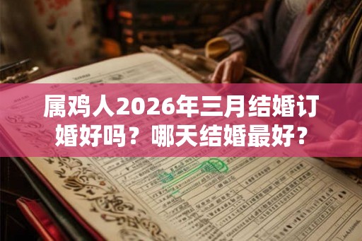 属鸡人2026年三月结婚订婚好吗？哪天结婚最好？