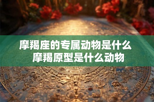 摩羯座的专属动物是什么  摩羯原型是什么动物