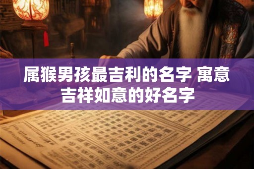 属猴男孩最吉利的名字 寓意吉祥如意的好名字