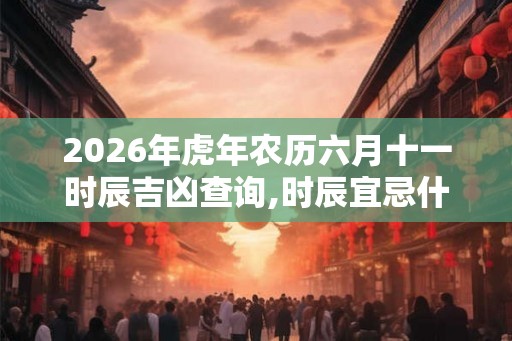 2026年虎年农历六月十一时辰吉凶查询,时辰宜忌什么？