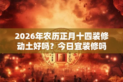 2026年农历正月十四装修动土好吗?今日宜装修吗 2026年农历正月十四装修动土好吗?今日宜装修吗