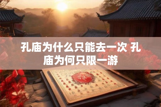孔庙为什么只能去一次 孔庙为何只限一游 孔庙为什么只能去一次 孔庙为何只限一游