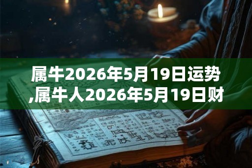 属牛2026年5月19日运势,属牛人2026年5月19日财运,生肖牛2026年5月19日运势