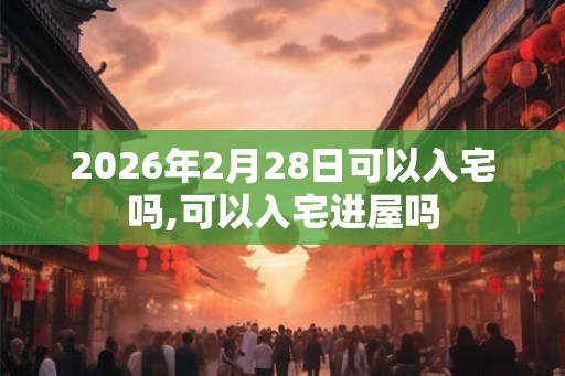 2026年2月28日可以入宅吗,可以入宅进屋吗