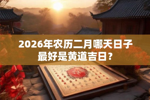 2026年农历二月哪天日子最好是黄道吉日? 2026年农历二月哪天日子最好是黄道吉日?