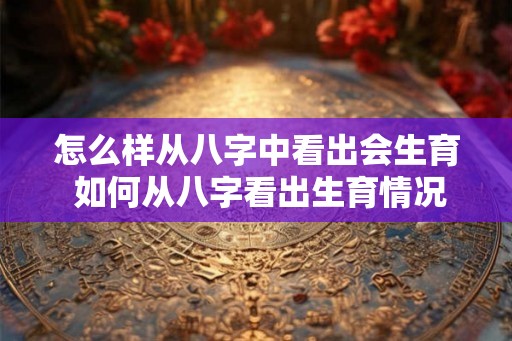 怎么样从八字中看出会生育 如何从八字看出生育情况 怎么样从八字中看出会生育 如何从八字看出生育情况
