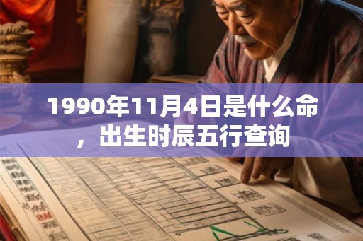 1990年11月4日是什么命，出生时辰五行查询