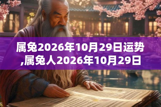 属兔2026年10月29日运势,属兔人2026年10月29日财运,生肖兔2026年10月29日运势