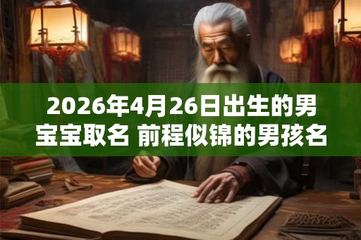 2026年4月26日出生的男宝宝取名 前程似锦的男孩名字