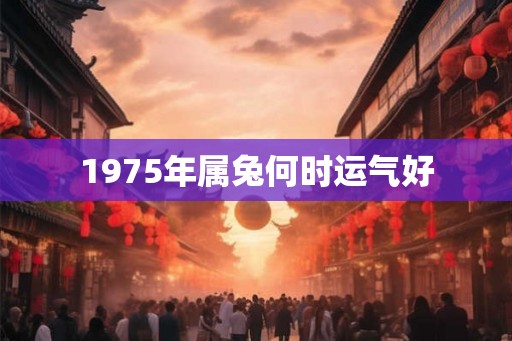 1975年属兔何时运气好