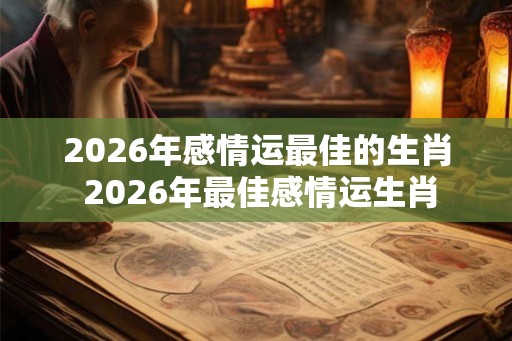 2026年感情运最佳的生肖 2026年最佳感情运生肖