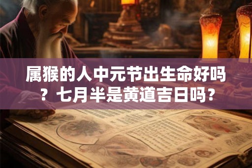 属猴的人中元节出生命好吗？七月半是黄道吉日吗？
