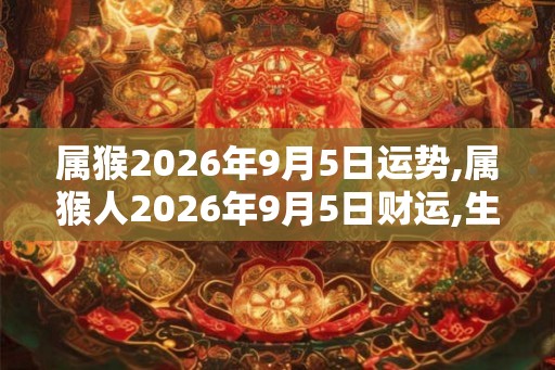 属猴2026年9月5日运势,属猴人2026年9月5日财运,生肖猴2026年9月5日运势