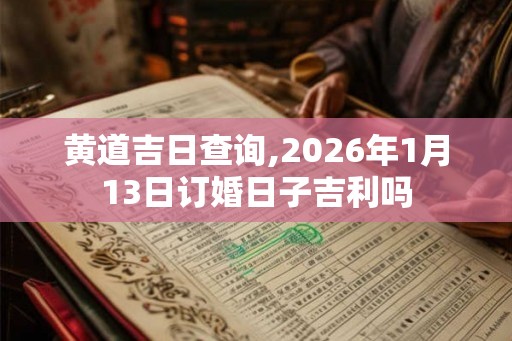 黄道吉日查询,2026年1月13日订婚日子吉利吗