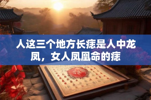 人这三个地方长痣是人中龙凤，女人凤凰命的痣